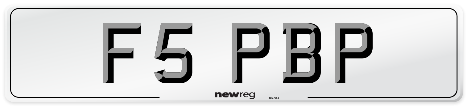F5 PBP Number Plate from New Reg